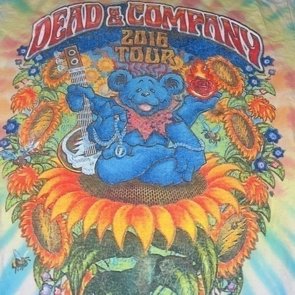 Dead and Company‎ Tour Teddy Print Airplane 2016 Tie Dye T-Shirt Tee Small